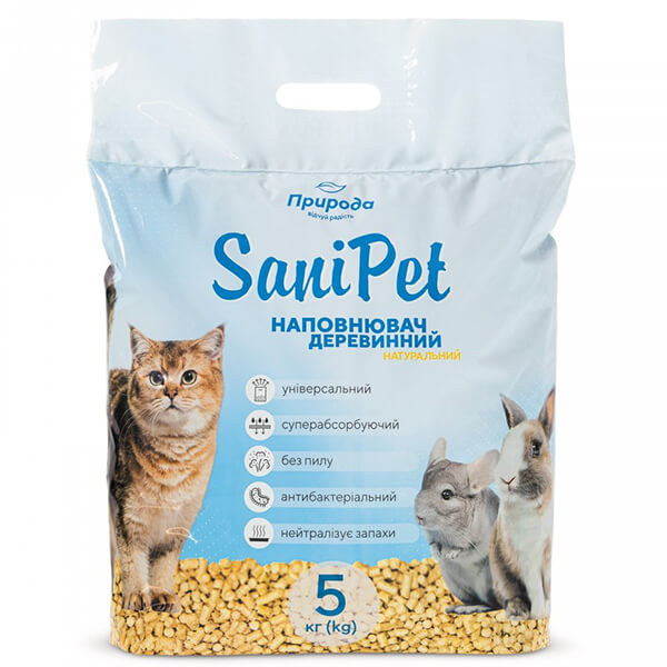 Наполнитель Sani Pet УНИВЕРСАЛЬНЫЙ - 5кг. Sani Pet Наполнитель Сани Пет УНИВЕРСАЛЬНЫЙ для Лотков – 5кг.