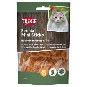 Лакомство Трикси Премио Chicken Mini Sticks для Котов с Курицей и Рисом, Высокое Содержание Куриного Мяса и Куриных Субпродуктов – 50г.