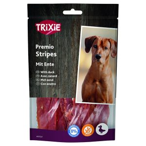 Лакомство Трикси Премио Ducky Stripes для Собак с Уткой в Виде Сушенных Грудок – 100г.