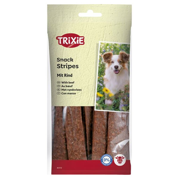 Лакомство Trixie STRIPES LIGHT с говядиной — 100г. Лакомство Трикси Страйпс Лайт для Собак с Говядиной в Виде Жевательных Палочек – 100г.