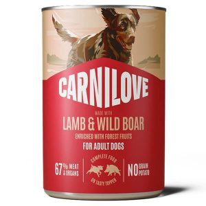 Влажный Корм Карнилав (Паштет) для Собак с Мяса Ягненка и Кабана - 400г.