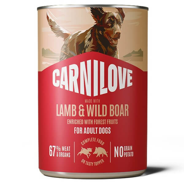 Влажный корм Carnilove LAMB & WILD BOAR Dog — 400г. Влажный Корм Карнилав (Паштет) для Собак с Мяса Ягненка и Кабана - 400г.