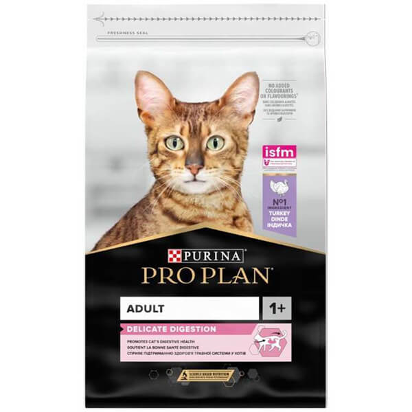 Сухой корм Pro Plan DELICATE Cat Adult Turkey Сухой Корм Про План ДЭЛИКЭТ для Взрослых Кошек с Индейкой