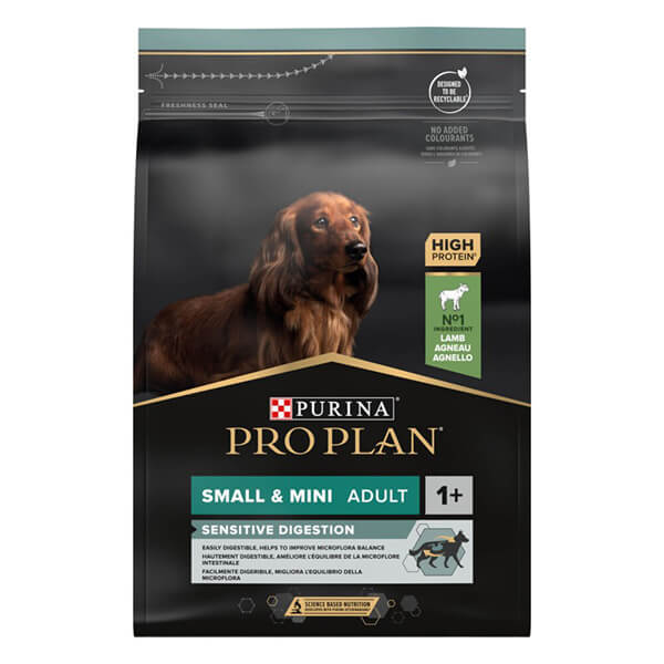 Сухой корм Pro Plan DOG ADULT SMALL & MINI Lamb - 3 кг. Сухой Корм Про План с Ягненком и Рисом для Собак Малых, Мелких и Карликовых Пород с Чувствительной Системой Пищеварения - 3 кг.