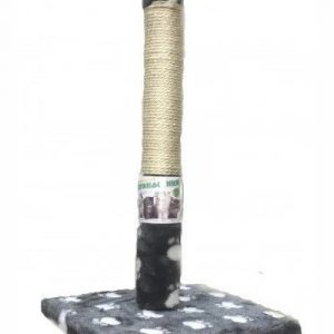 Когтеточка (Столбик) на Подставке для Кошки, Серого Цвета. Размер 50х30х30см.