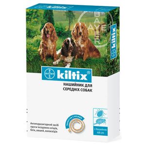 Bayer Kiltix (Байер Килтикс) ошейник длиной 66 см для защиты собак средних пород от клещей и блох