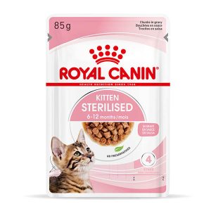 Влажный корм Роял Канин Киттен Стерелайзд кусочки в соусе пауч для стерилизованных котят 6-12 месяцев