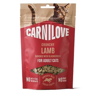 Хрустящее лакомство Carnilove Crunchy Snack Lamb with Blackberries с ягнятиной и ежевикой для взрослых кошек