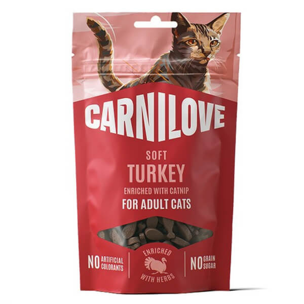 Лакомство Carnilove TURKEY & CATNIP Cat — 50г. Лакомство Карнилав с индейкой и кошачьей мятой для взрослых кошек
