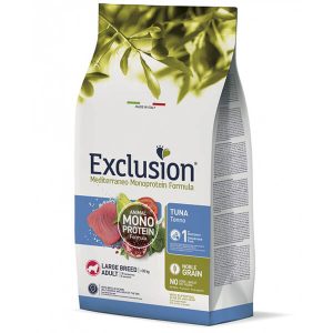 Сухой корм Exclusion с тунцом для взрослых собак крупных пород. Полнорационный корм для ежедневного питания взрослых собак
